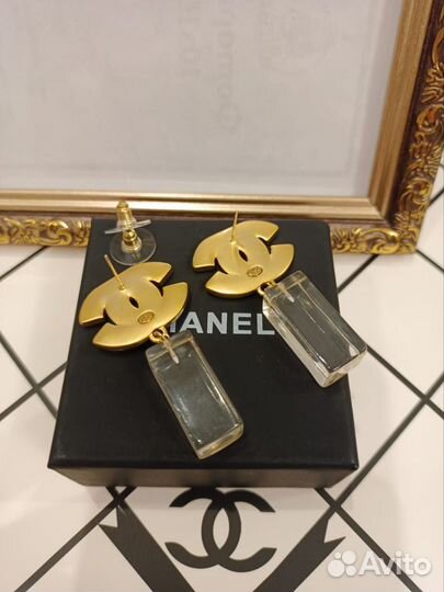 Серьги Chanel Vintage Люкс качество