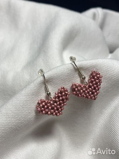 Серьги из бисера ручной работы