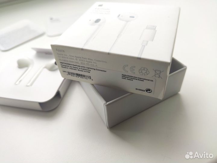 Наушники apple earpods lightning новые
