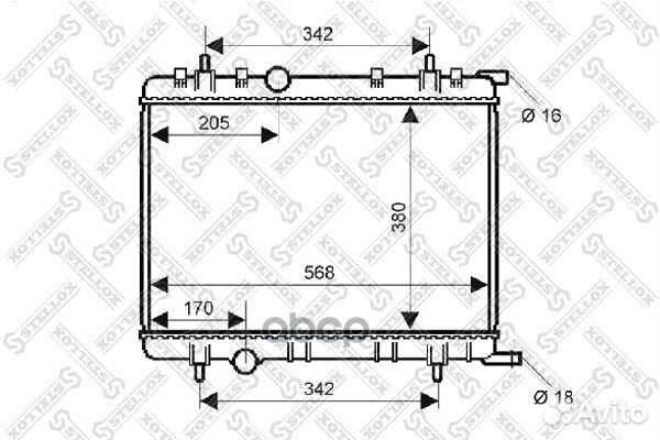 10-25352-SX радиатор системы охлаждения Peugeo