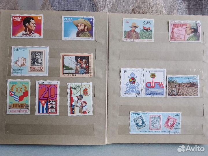 Альбом с зарубежными марками времен СССР