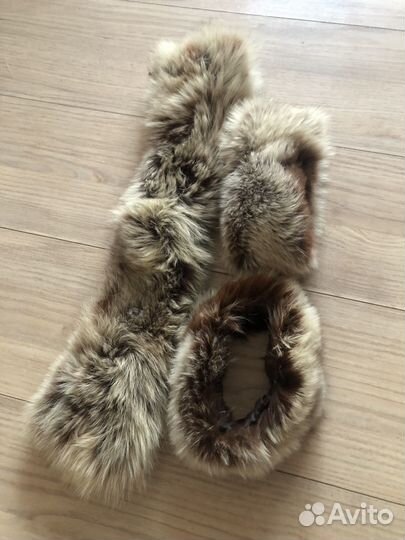 Воротник и манжеты,натуральный мех