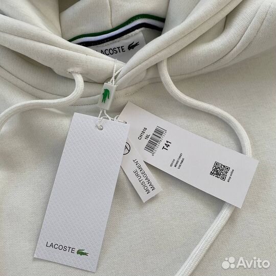 Толстовка мужская lacoste белая