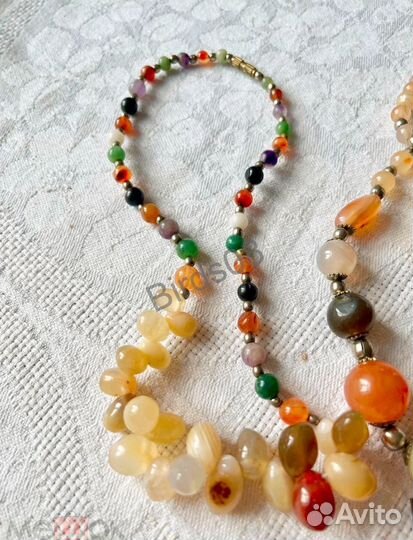 Натуральные камни бусы