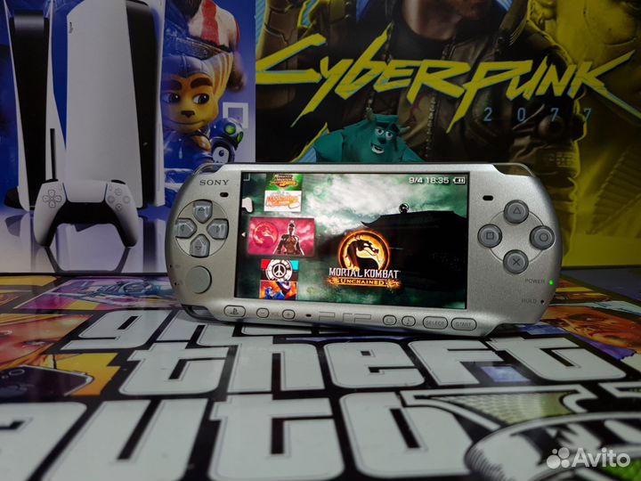 Sony PSP 3008 Silver 200+ Игр