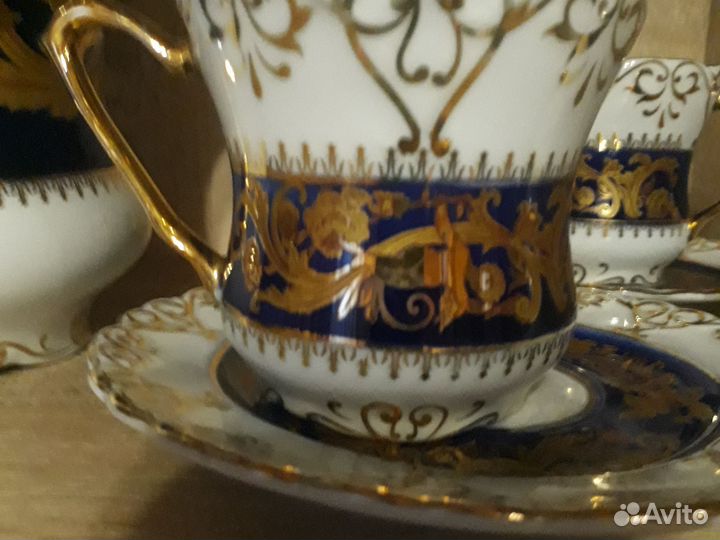 Сервис, чайный антикварныгелочками,очень красивый