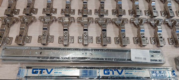 Петли мебельные,направляющие на ящики, детали лдсп