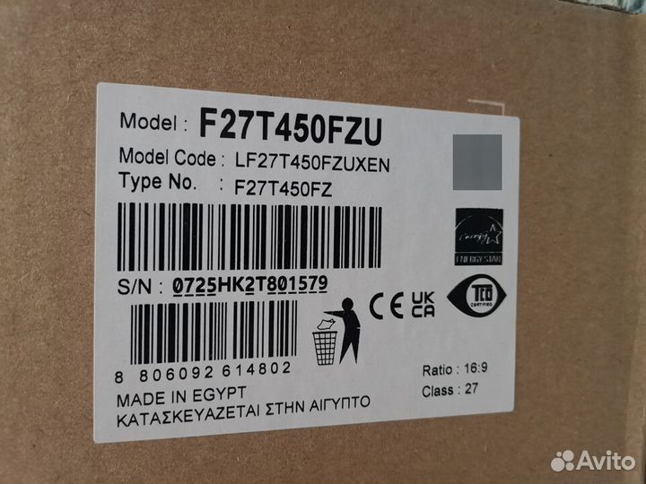 Монитор Samsung F27T450FZU 27