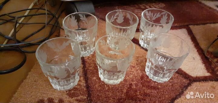 Стопки хрустальные (рюмки), кружки, стаканы