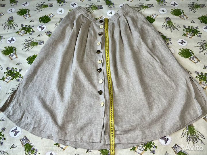Баварская юбка, винтаж, лен, 50, Германия, нюанс