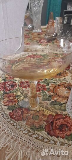 Конфетница цветное стекло СССР