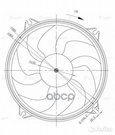 Э/вентилятор охл. с кожухом для а/м Peugeot/Cit