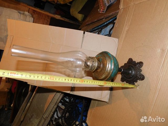Настольная керосиновая лампа клеймо Златоуст