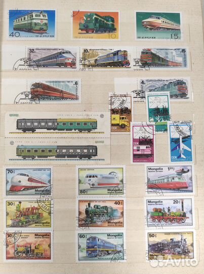 Коллекция почтовых марок 1960-1990 жд Ленин Флора