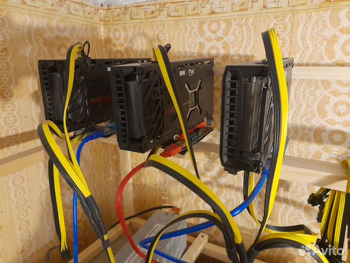 Ферма для майнинга на базе двух Sapphire rx6600xt