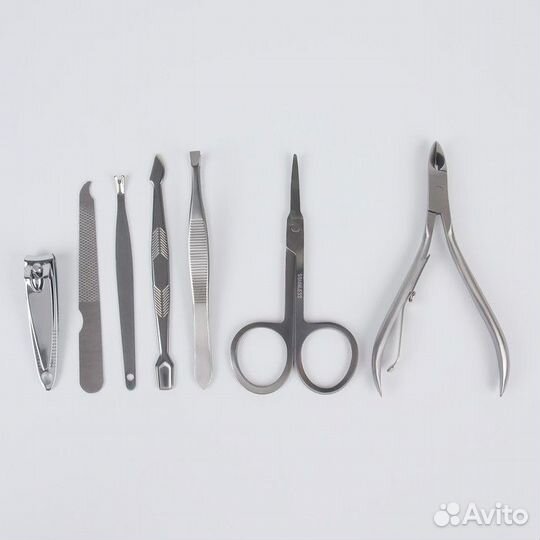 2 шт. Набор маникюрный, 7 предметов, в футляре, ри