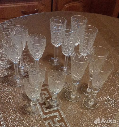 Стопки, рюмки, фужеры, хрусталь СССР