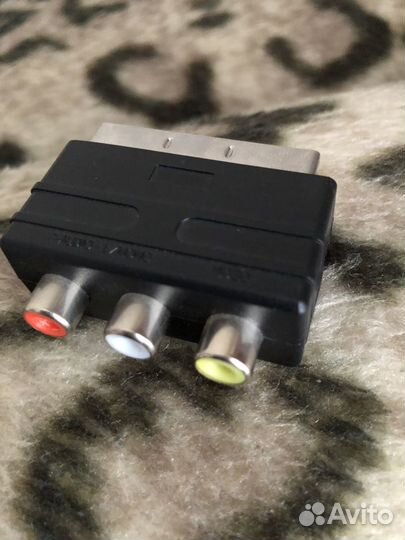 Переходник-scart 3RCA тюльпан с проводом