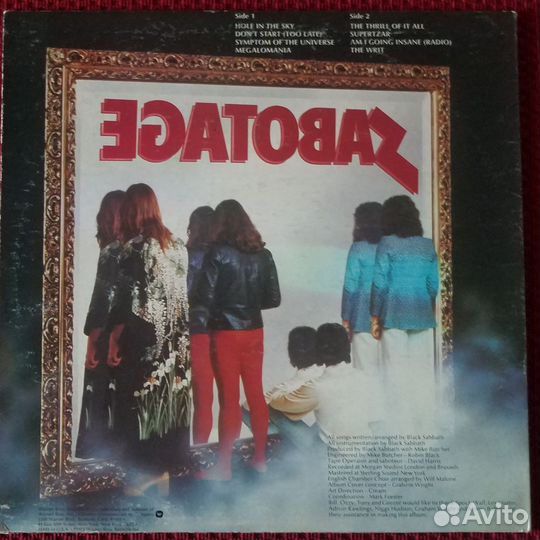 Black sabbath sabotage оригинал lp