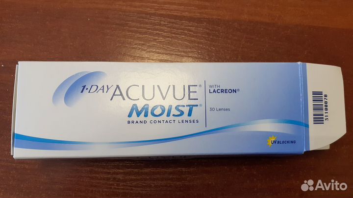 Линзы контактные acuvue moist 1-day -5.00 22 шт