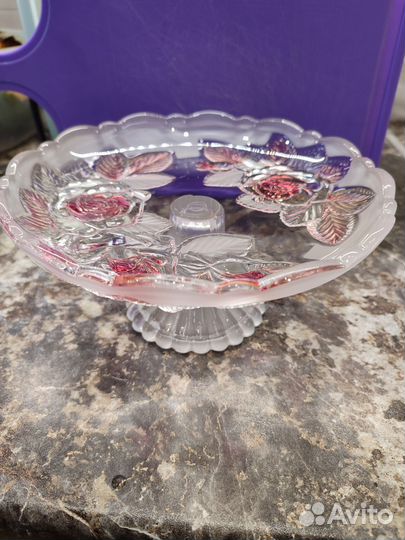 Ваза конфетница, салатницу, хрусталь