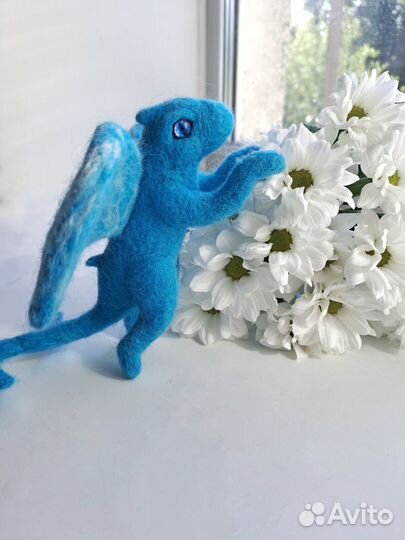 Дракон из шерсти Ручная работа