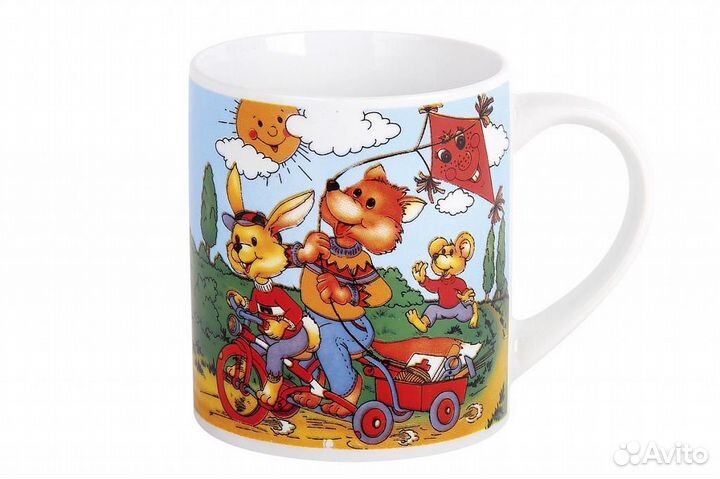 Кружка 220мл веселые зверята Фарфор/тм3К/кр