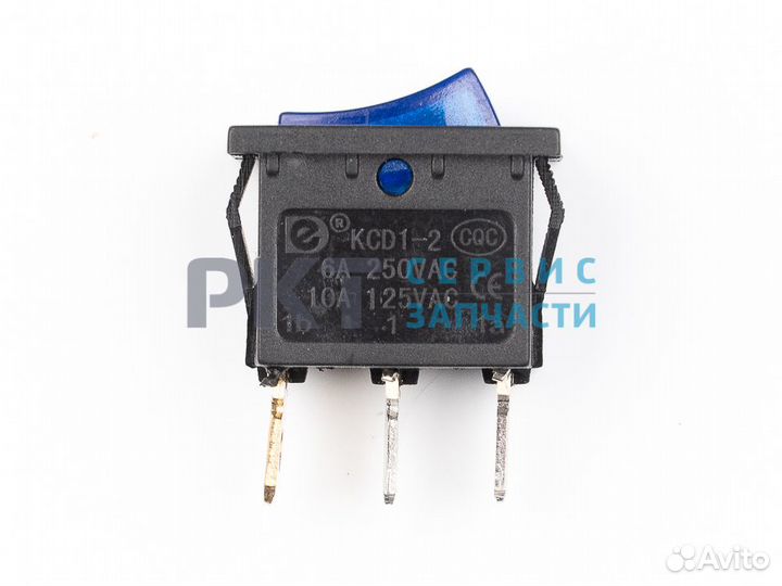 Клавиша универсальная (мини) синяя с подсветкой 3