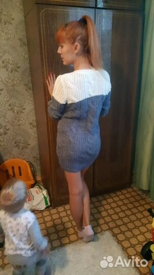 Вязаное платье