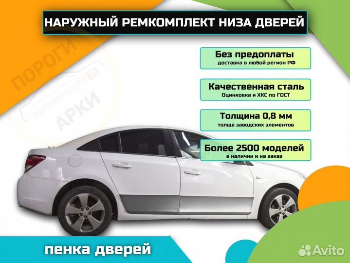 Ремонтные пороги Toyota Vitz 1 (P10) и др