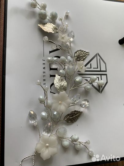 Свадебная веточка в прическу. Украшение на свадьбу