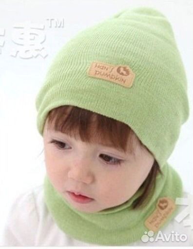 Шапка и снуд новые на мальчика и девочку