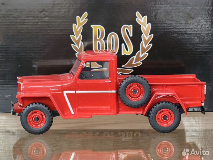 Масштабная модель Jeep Willys Pick Up, red BOS267