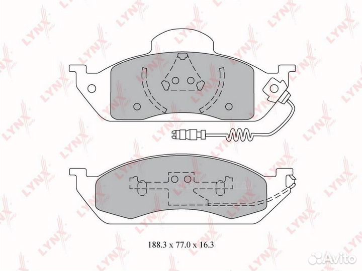 Lynxauto BD-5326 Колодки тормозные дисковые перед