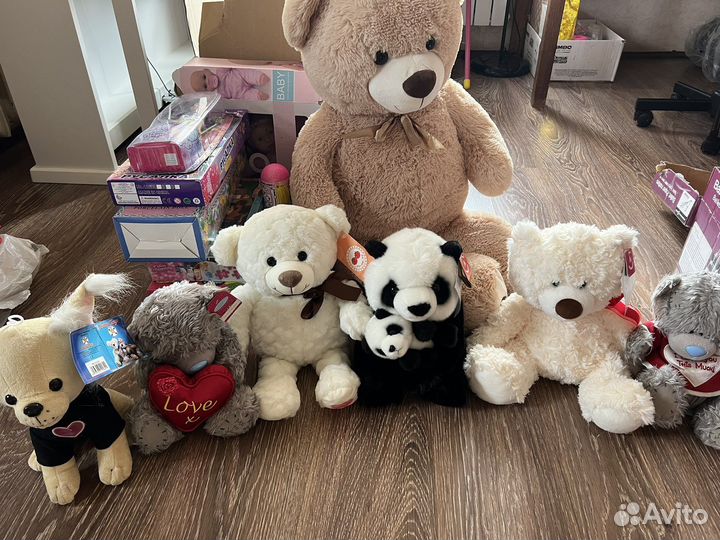 Мягкие игрушки, плюшевые медведи новое