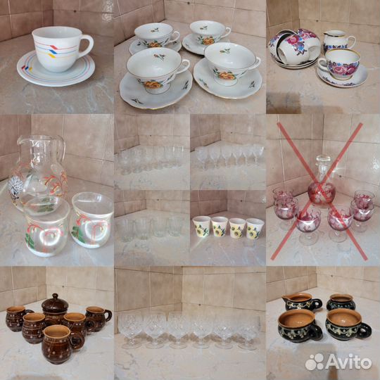 Чайный сервиз СССР рюмки стопки коньячный набор