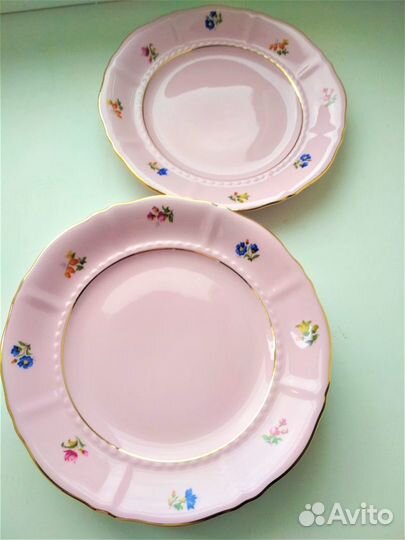 Набор чайных пар Розовый фарфор. Леандер