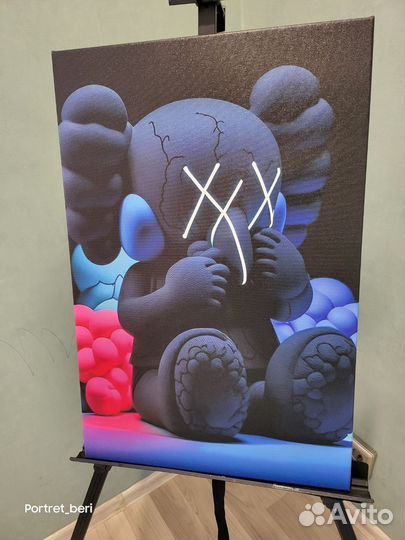 Картина на холсте kaws кавс