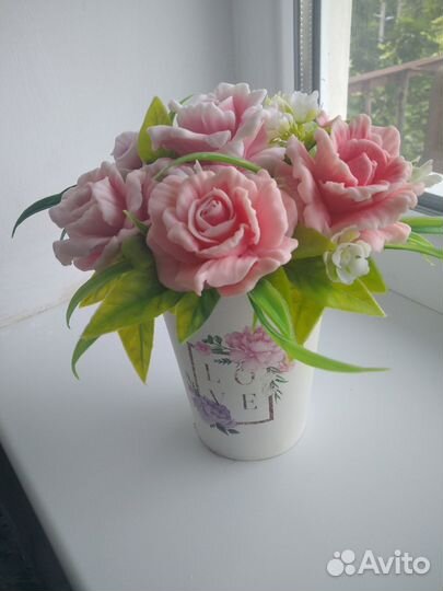 Букет цветов из мыла