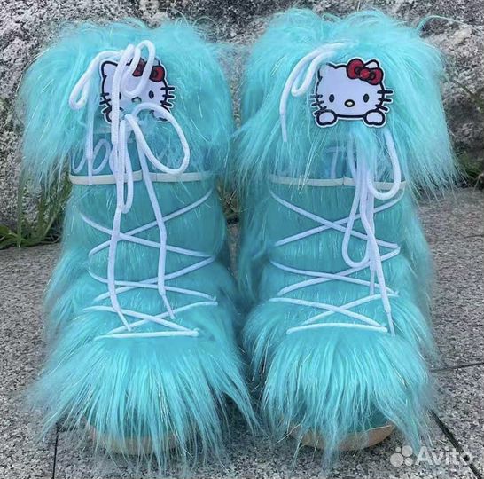 Moonboots зимние ботинки y2k hello kitty