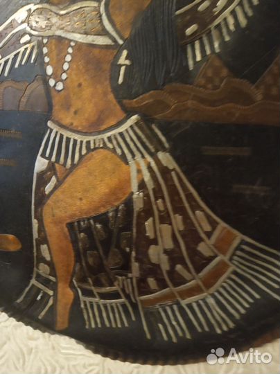 Настенная тарелка панно СССР медь