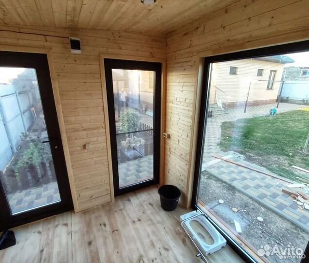 Готовая каркасная баня Скандинавия 6х2,5 BA-8621