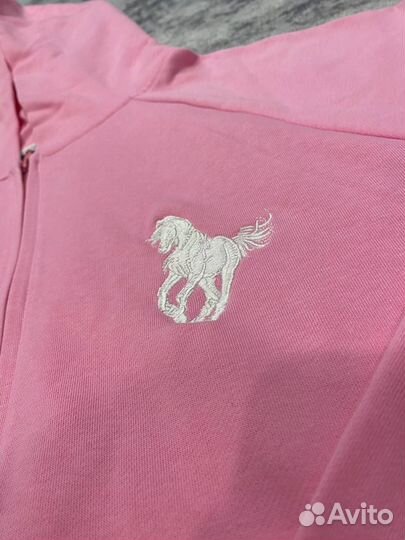 Зип худи Balenciaga Polo Pink розовый oversize