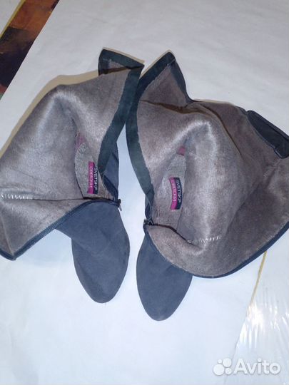 Сапоги осень весна женские 37 замшевые