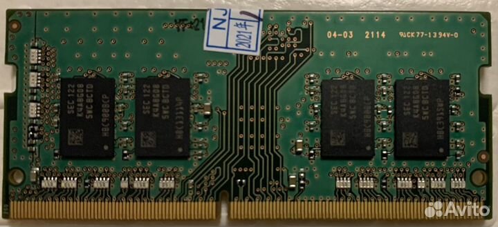 Оперативная память для ноутбука ddr4 samsung 8 gb