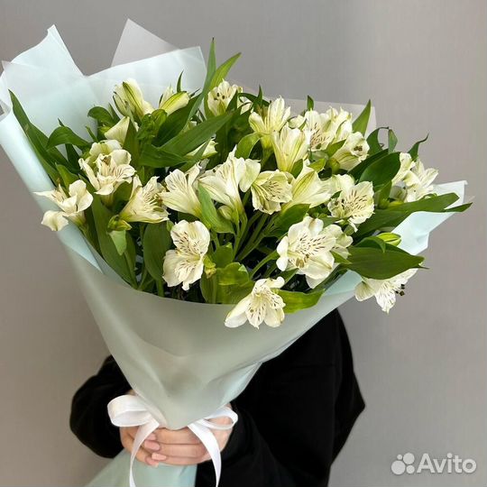 Букет из белых альстромерий 43 шт