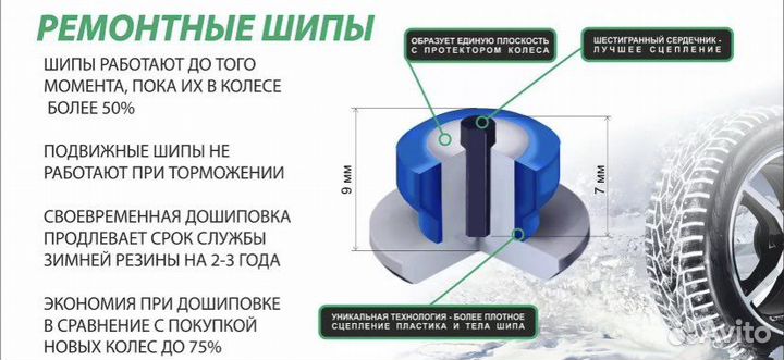 Дошиповка шин