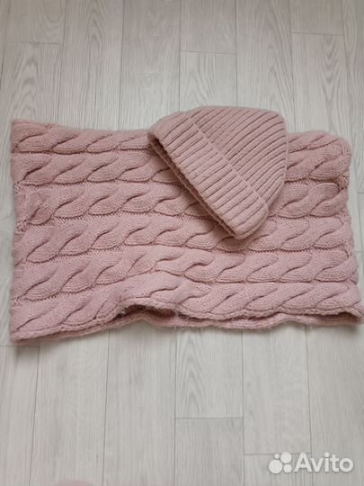 Зимняя шапка и снуд для девочки