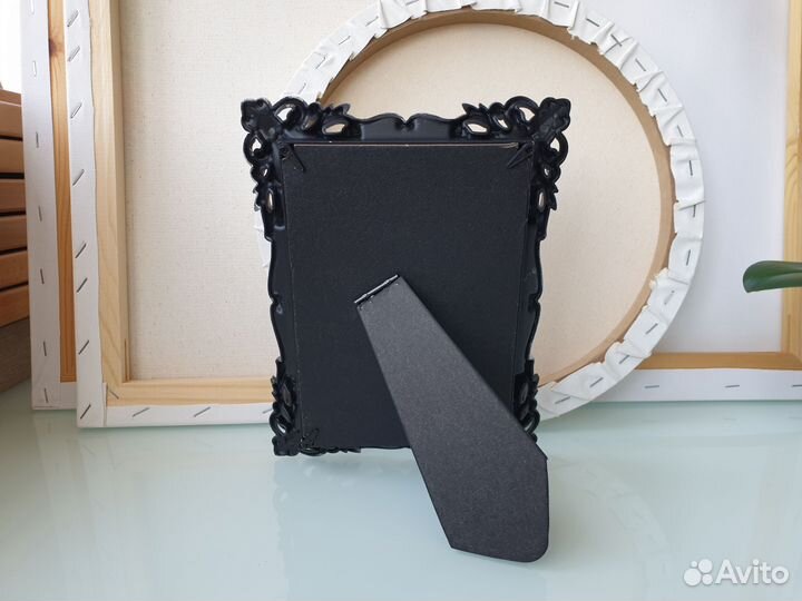 Картина Маки и Лаванда миниатюра в раме масло