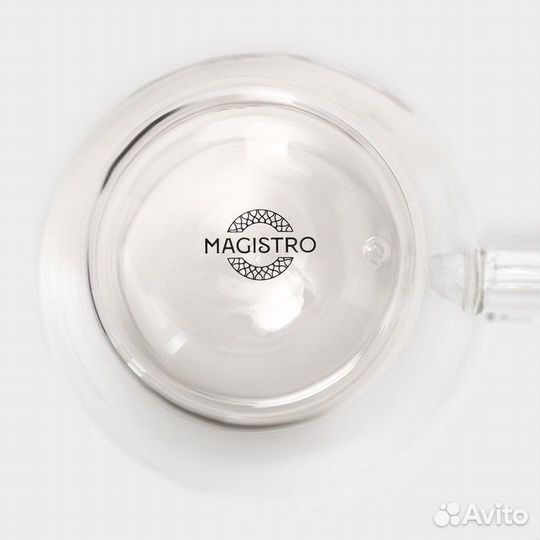 Кружка стеклянная с двойными стенками Magistro «Ду